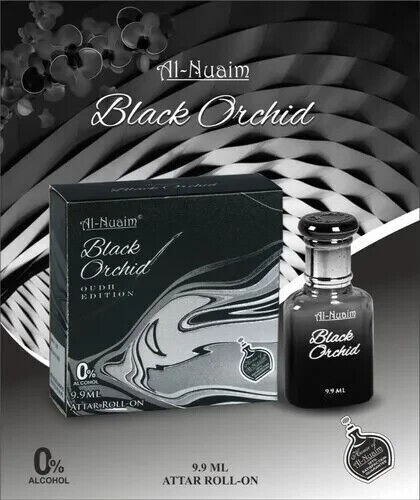 Al Nuaim Black Orchid Luxury Oud One Drop Perfume Oil Attar 9.9ml Longer Lasting - Picture 3 of 3