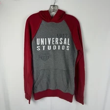 Universal Studios Hoodie Sweatshirt Size Medium Gray/Red Hollywood Men's