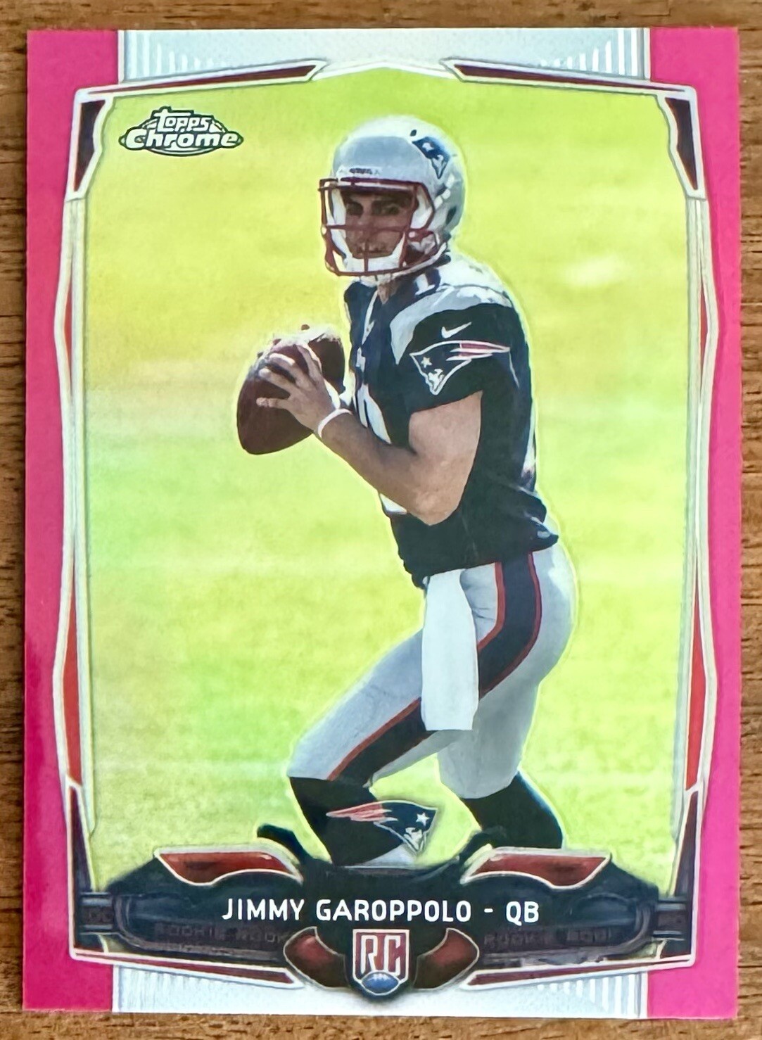 2014 Topps Chrome Jimmy Garoppolo Rookie RC Pink Refractor /399 | Patriots
