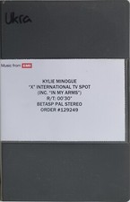 Kylie Minogue "X" INTERNATIONAL TV SPOT PROMO, BETACAM SP, PAL, Stereo