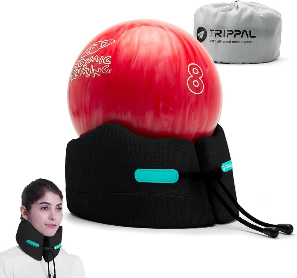Memory Foam Travel Neck Pillow for Head and Chin Support on the Go