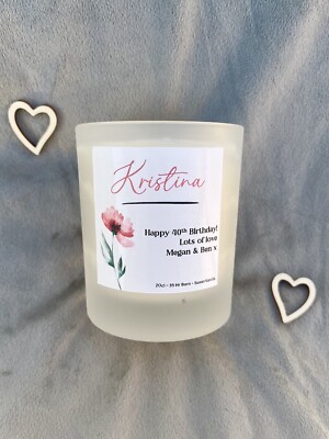 Personalisierte Geburtstagskerze Geschenk, individuelles Blumen Design Geschenk für Sie, Bestfri