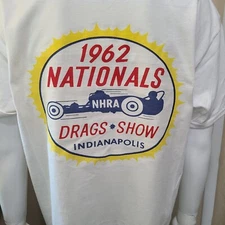 Vintage GASSER/DRAG/NASCAR RACE T-shirt  1962 NATIONALS INDIANAPOLIS
