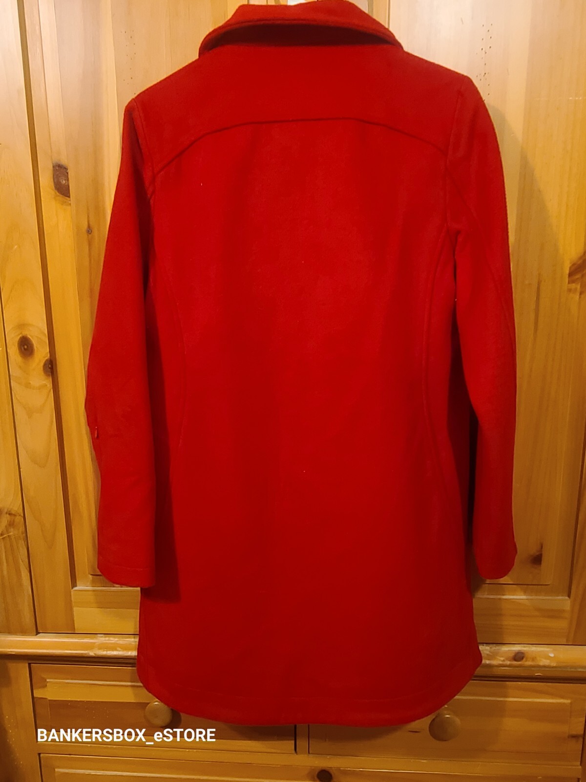 Pendleton Coat Jacket Solid Red Snaps & Zipper Wo… - image 2