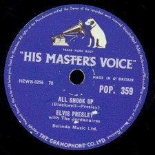 ELVIS PRESLEY All Shook Up "Jukeboxhit"/..Heartaches 78rpm Schellackplatte S7725