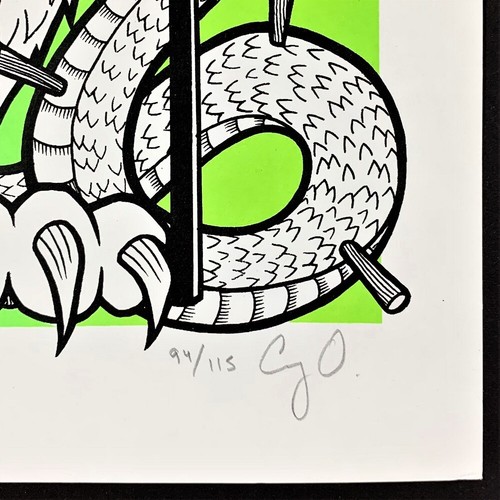 PÓSTER de algas marinas en otro dropkick serigrafía firmado por Greg Oelrich 1995 ¡Como nuevo! - Imagen 2 de 2