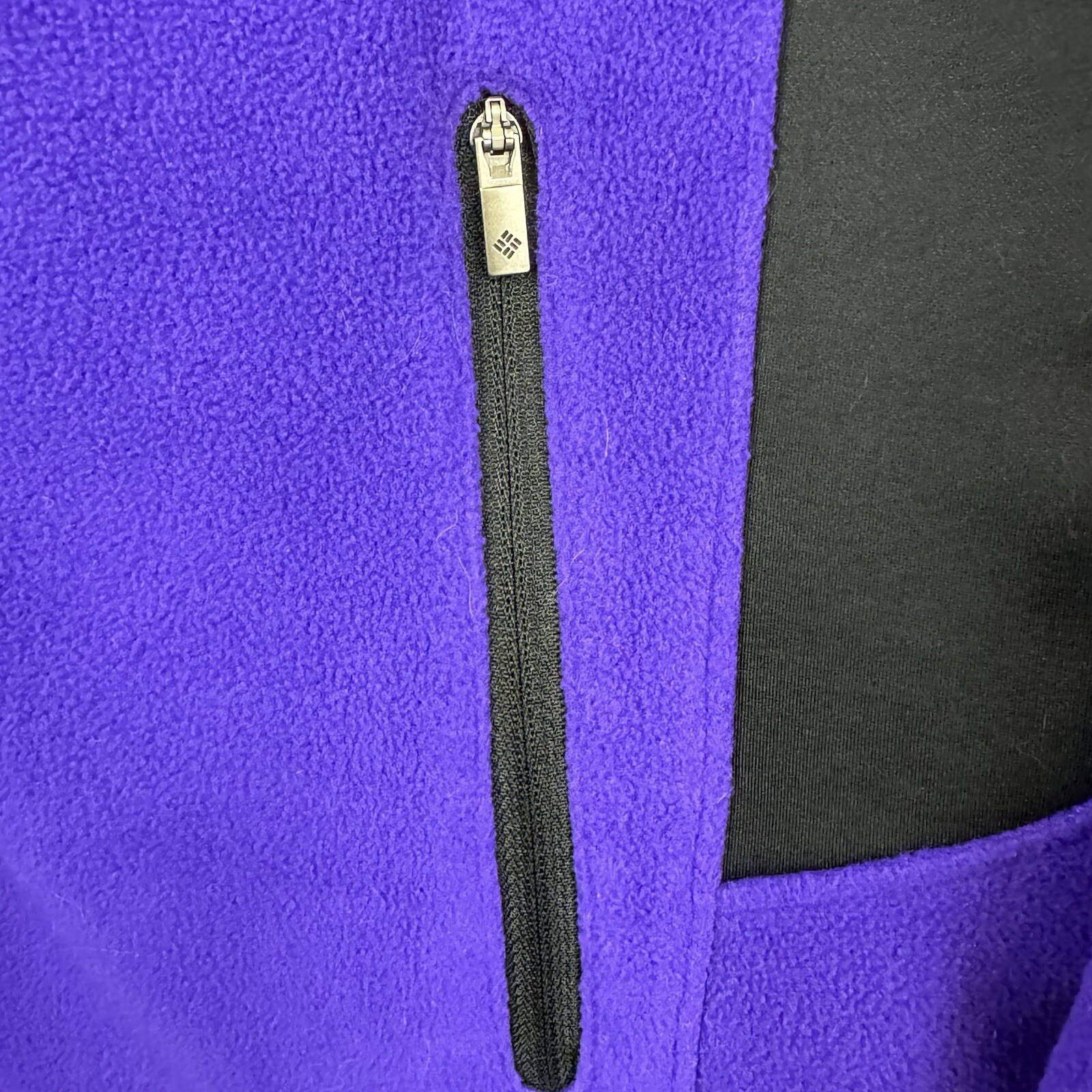 Columbia Fleece Full Zip Basic Jacket Purple/Blac… - image 3
