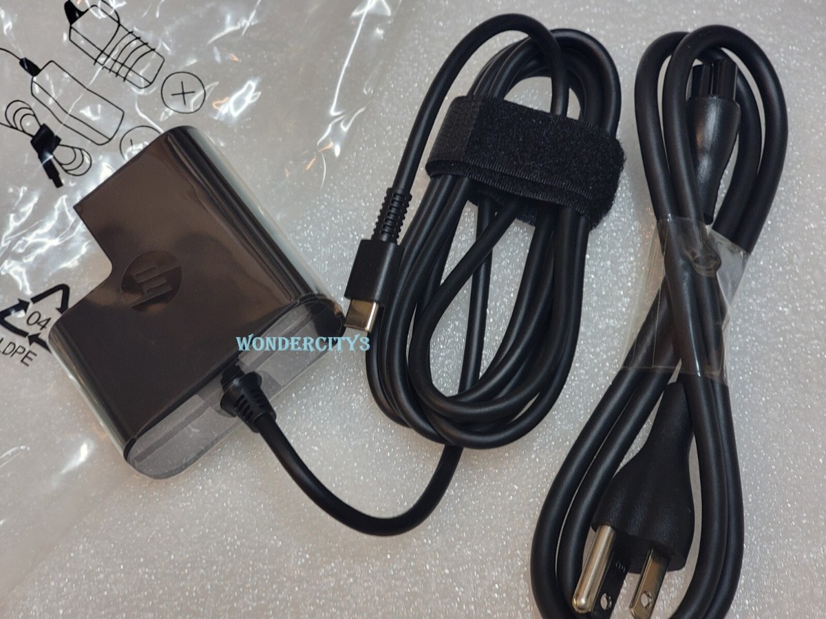 New Genuine HP 45W USB-C Type AC Adapter 1HE07AA TPN-LA06