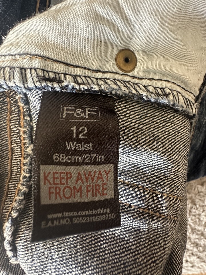 F&F By Tesco Women’s Denim Mini Skirt Size 12 Excellent Condition eBay