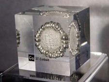 Acrylic Element cube - Cobalt Co - 50mm - 2 inches - for element collection
