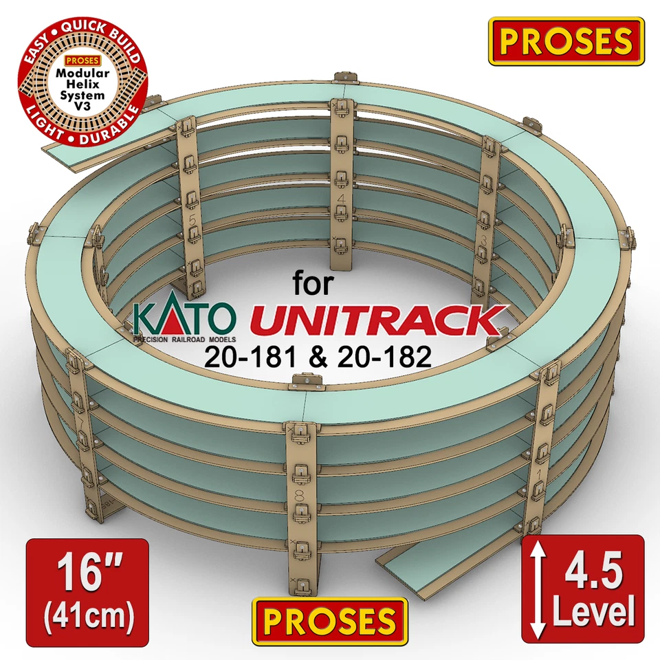 4.5 Level N Helix KATO 20-181 Double Track - Width: 93cm/36" Height: 41cm/16.2" - Image 2 of 4