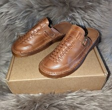 Slippers for men leather  handmade Brown natural leather Comfortable fit