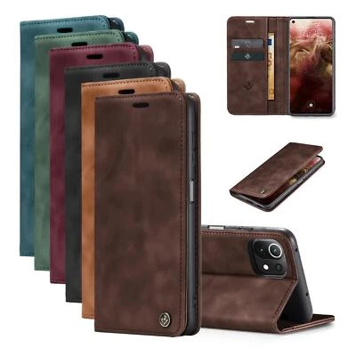 HÜLLE FÜR XIAOMI MI 11 LITE 4G/5G Handyhülle für Xiaomi Mi 11 Lite 4G 5G Flipcover Hülle Smartphone 9H Displayglas