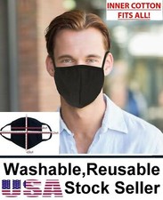 10 Pcs Washable Reusable Pure Cotton Breath, Double Layer Fashion Face Mask