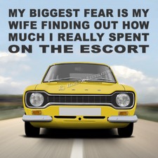 Ford Escort Mk1 Mexico RS2000  Novelty Drinks Coaster Birthday Gift *YELLOW*