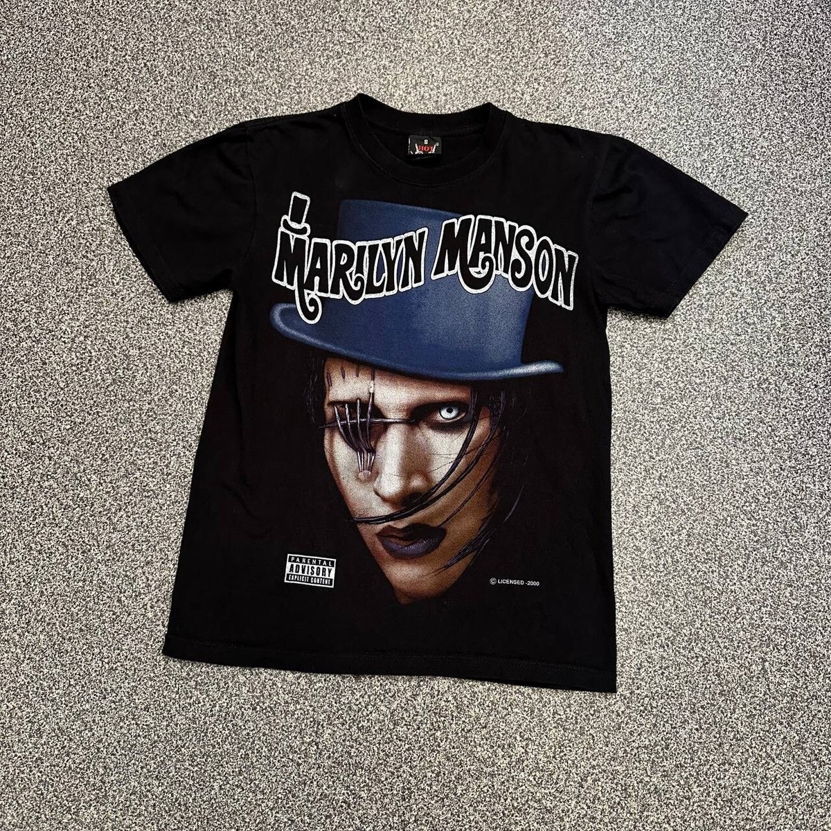 Rare Vintage HOT ROCK Marilyn Manson Willy Wonka 2000 Tour T Shirt