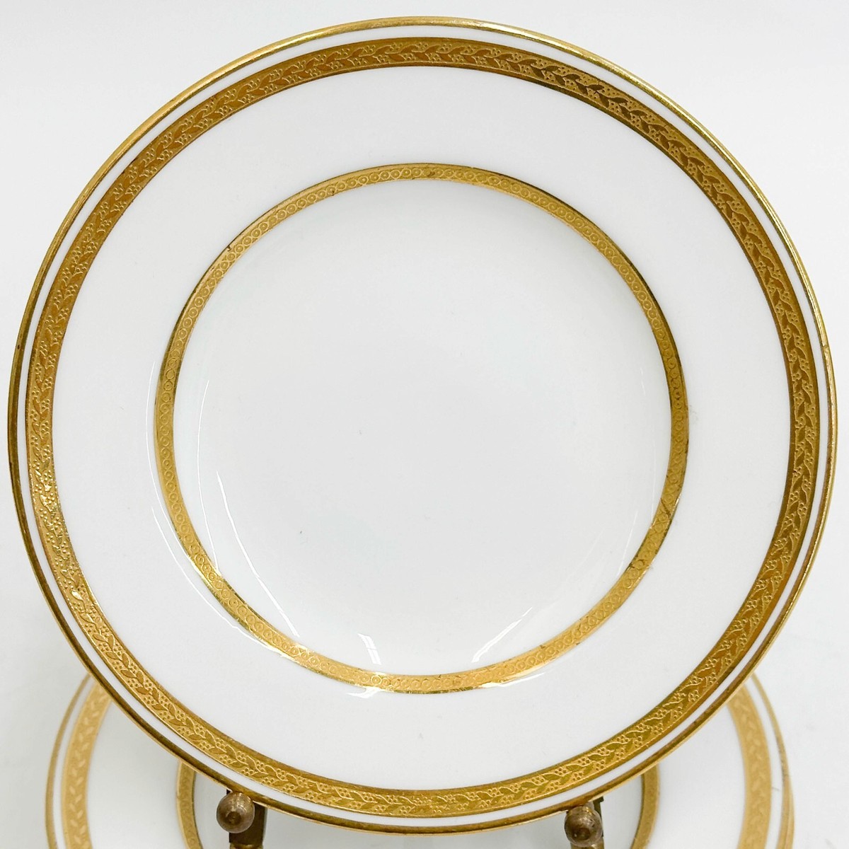 ティファニー食器値下げ 7 Minton for Tiffany England Gilt Porcelain Bread Plates 1903 G
