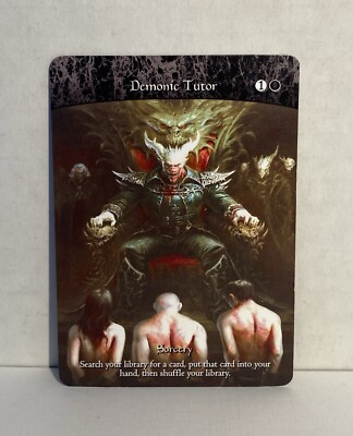 Demonic Tutor #6 -  Premium Quality Altered Full Art Custom Card