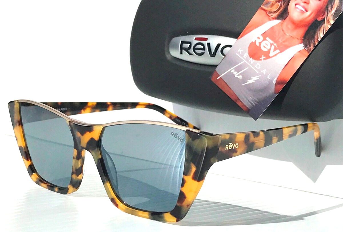 NEW REVO KENDALL 2 Tortoise POLARIZED Grey Lens Sunglass 1216 02