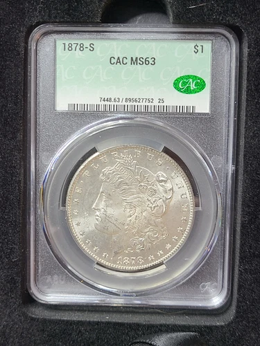 1878 S Morgan Silver Dollar CACG MS 63