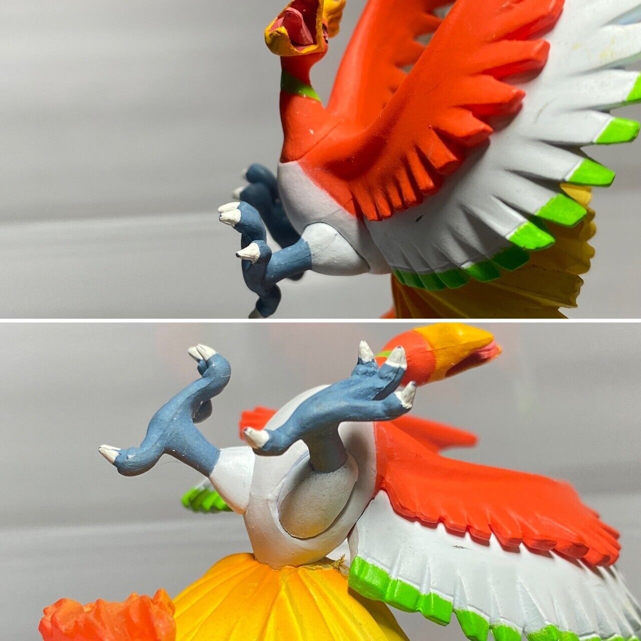 Ho-Oh & Lugia(2 pcs)Pokemon Monster Bandai Clipping Collection Figure Toy  Japan.