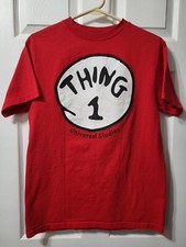 Universal Studios Dr Seuss Thing 1 M Red Short Sleeve Tee Shirt