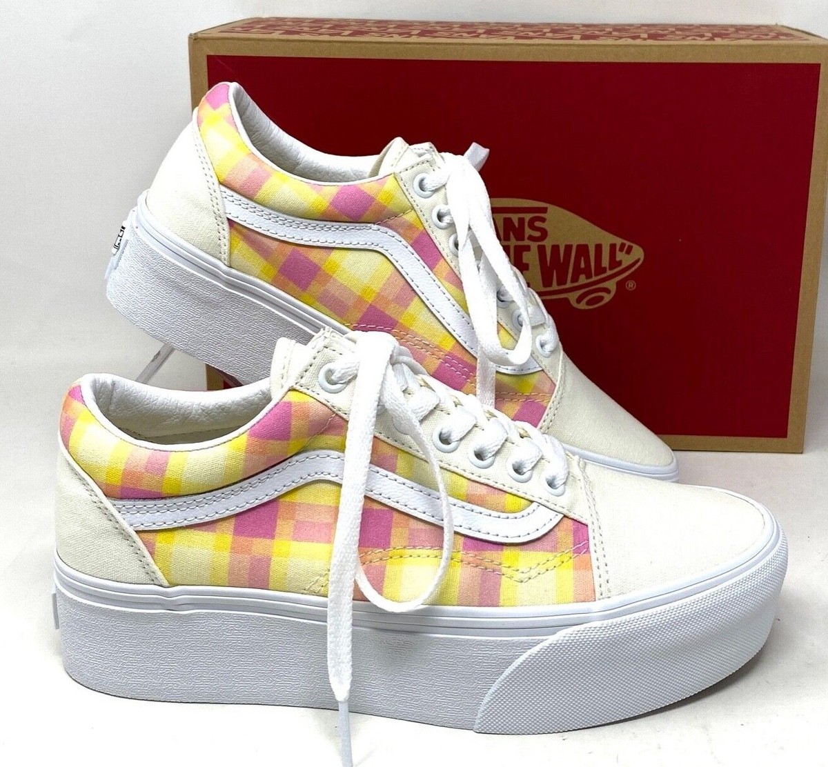 国内配送 VANS OLD SKOOL STACKFORM PASTEL PICNIC MULTI Size 7.5 - VANS Old Skool Stackform Pastel Picnic for sale