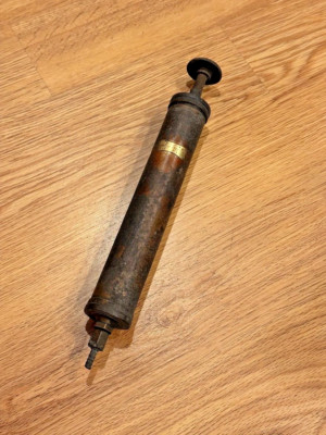Antique Panhard Levassor Paris Auto Copper Fuel Pressure Hand Pump Speedster