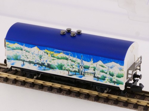 Minitrix 11201 Kühlwagen mit Weihnachtsmotiv aus Set wie NEU! OVP 1706-15-58 | Condition: Gebraucht