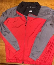 Nike Golf Storm Fit Jacket Men's XL Red/Gray Windbreaker Full Zip Pockets Great