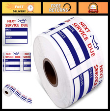 600 Oil Change Reminder Stickers - Low-Tack Service Labels for Windshield, 2x2