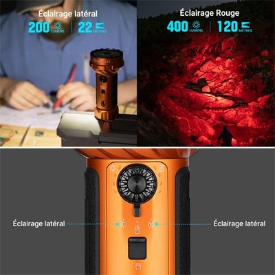 Torche puissante à lumière flash longue portée rechargeable avec lumière latérale COB, projecteur avec affichage intelligent de la puissance, torche LED - Chine Lampe de poche, lampe de poche à LED