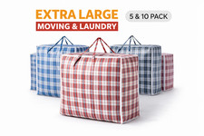 Laundry Bags Extra Large Heavy Duty Zip Jumbo Storage Moving Bags 5 10 Pack
