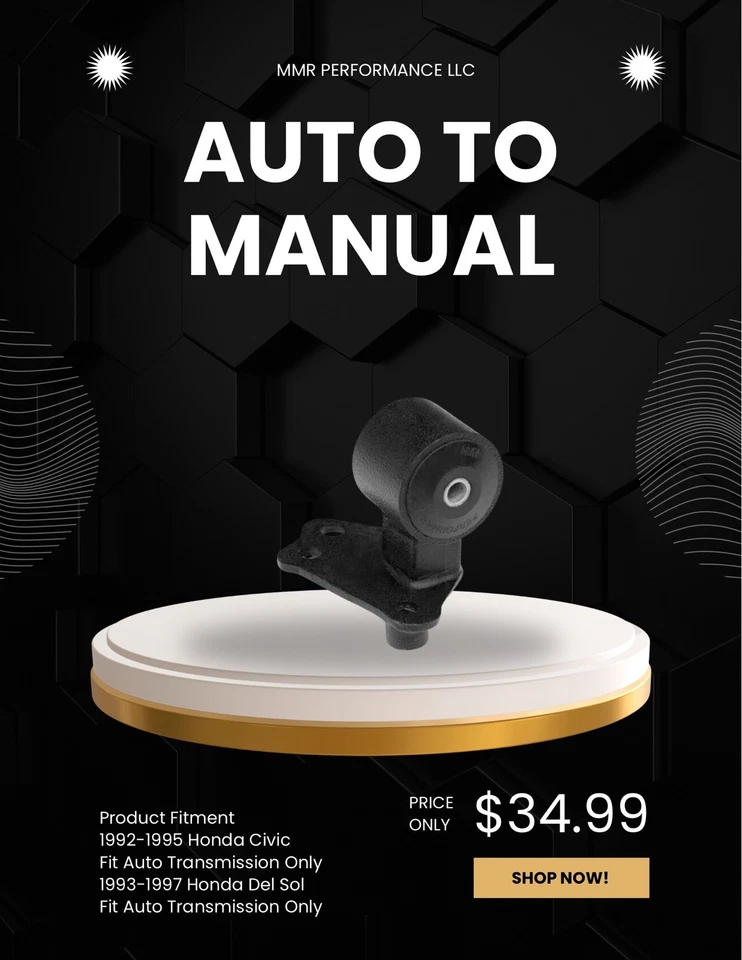 Montaje de motor hidráulico conversión manual automática para Honda Civic Del Sol serie D Foto 2 de 4