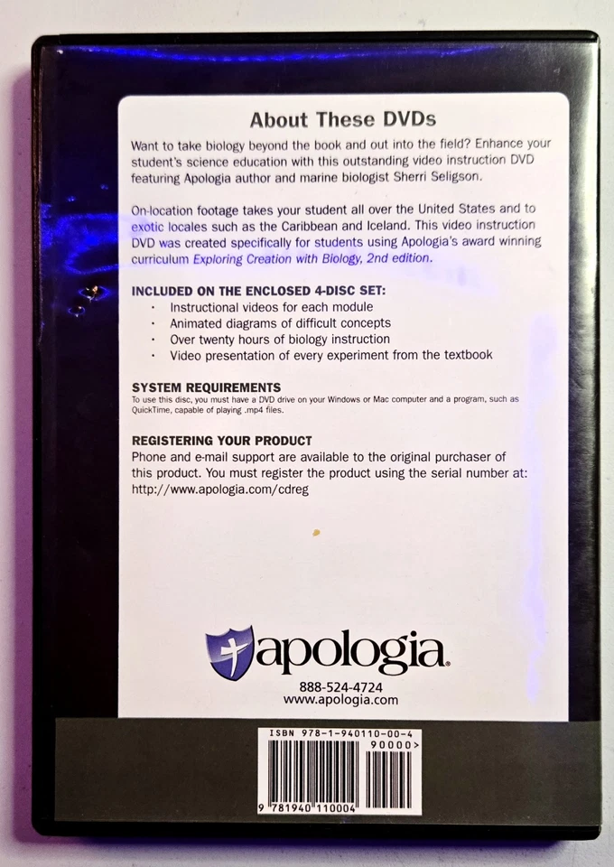 Apologia Exploring Creation With Biology DVD Daily Lesson Plans By Jay L. Wile - Image 2 of 4