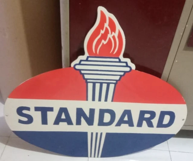 Standard Oil Rare Porcelain Heavy Metal 30 inches - Image 3 of 4