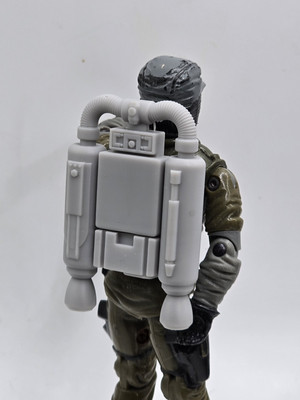 3d Printed ARAH BACK PEG JUMP PACK  1:18 3 3/4'' GI Joe 25th Anniversary B90