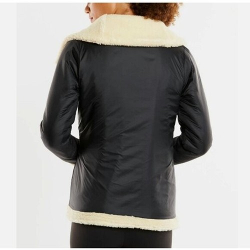 Giacca donna Lucy Hatha foderata reversibile grande sherpa asimmetrica cerniera - Foto 4 di 14