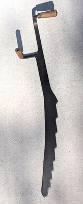 WI Barn Vintage Antique Hay Knife Sickle Scythe Hand Cutting Farm Tool   K