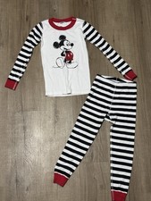 Hanna Andersson 110/120 cm Disney Mickey Mouse Pajama Set Size 5/6 Red / Black