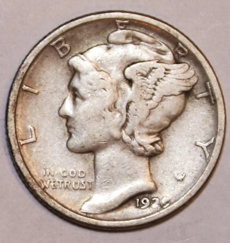 1929D Mercury Dime - Fine - #0203E - FREE SHIPPING