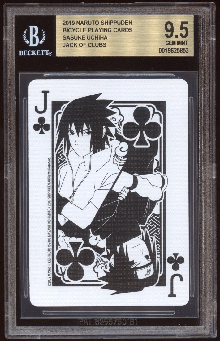 BGS 9.5 SASUKE UCHIHA JACK OF CLUBS 2019 NARUTO SHIPPUDEN BICYCLE