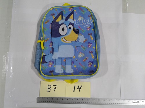 Bluey Blue 14" Backpack Soft Case Adjustable Straps Boys School Bag Daypack