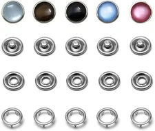 Pearl Snaps Fasteners Kit10m Prong Ring Snaps for Western Shirt Clothes Poppe...