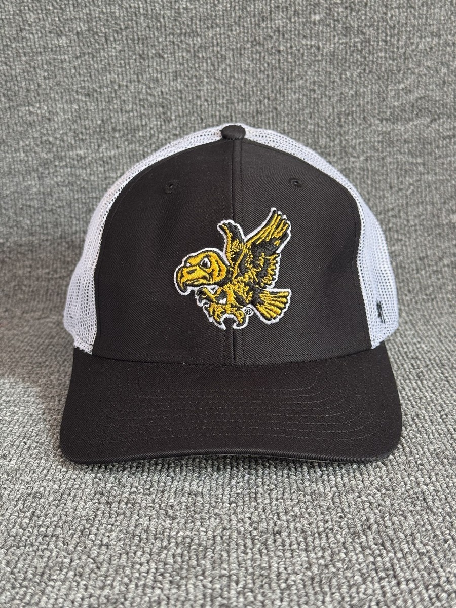 '47 Brand Eagle Mascot Trucker Snapback Black White Curved Brim Hat Adjustable