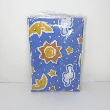 Vintage Lands End Coming Home Cotton Percale Fitted Crib Sheet Sun  Moon Print