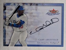 GARY SHEFFIELD 2000 Fleer Autographics On Card Autograph Los Angeles Dodgers