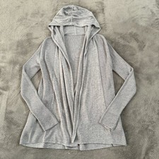 Lululemon Sundown Hooded Wrap Cardigan Sweater Gray Women's Size 8 Medium
