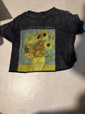 Fifth SUN Extra Small Black Graphic Vincent Van Go Short Sleeve T