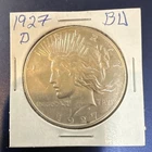 1927-D BU Peace Dollar $1 Silver Coin Denver Business Uncertified 0.9 Fineness
